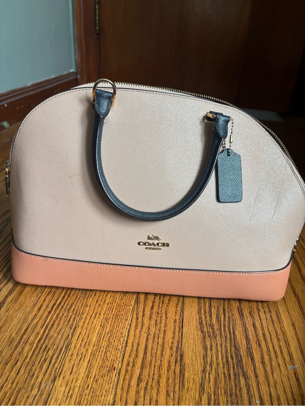 Coach Two-Tone Dome Satchel - Blush & Peach